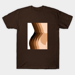 Shades of female body, Diversity art, Butt poster, Bedroom decor aesthetic, Different skin tones T-Shirt